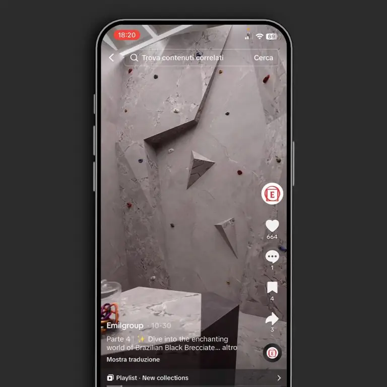 Cellulare con video social