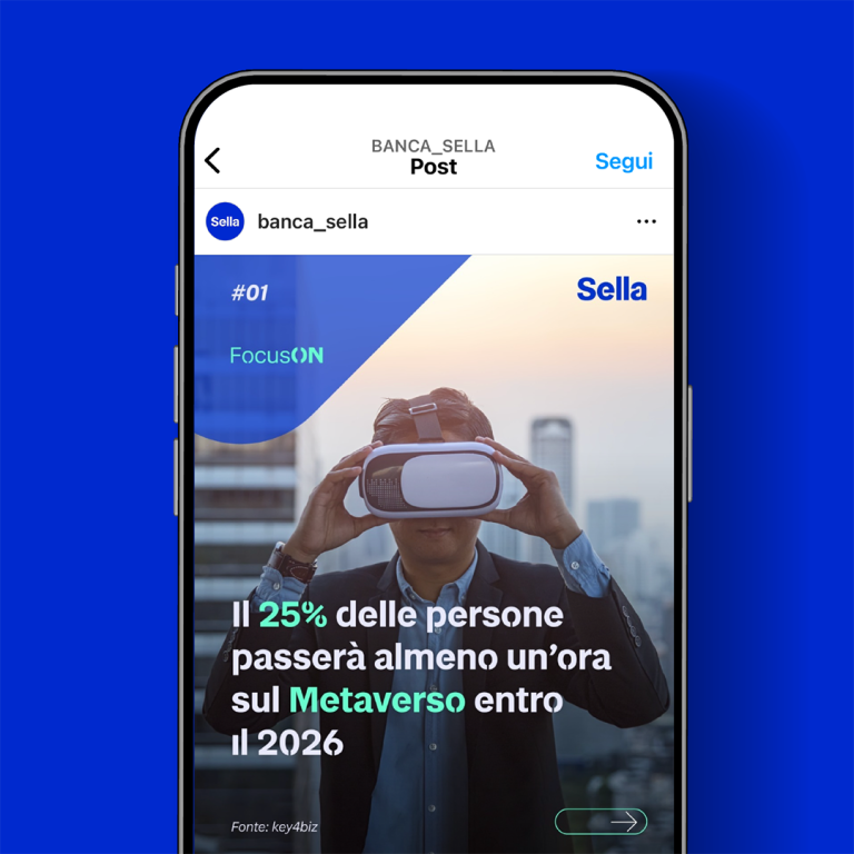 Post Banca Sella sul canale Instagram