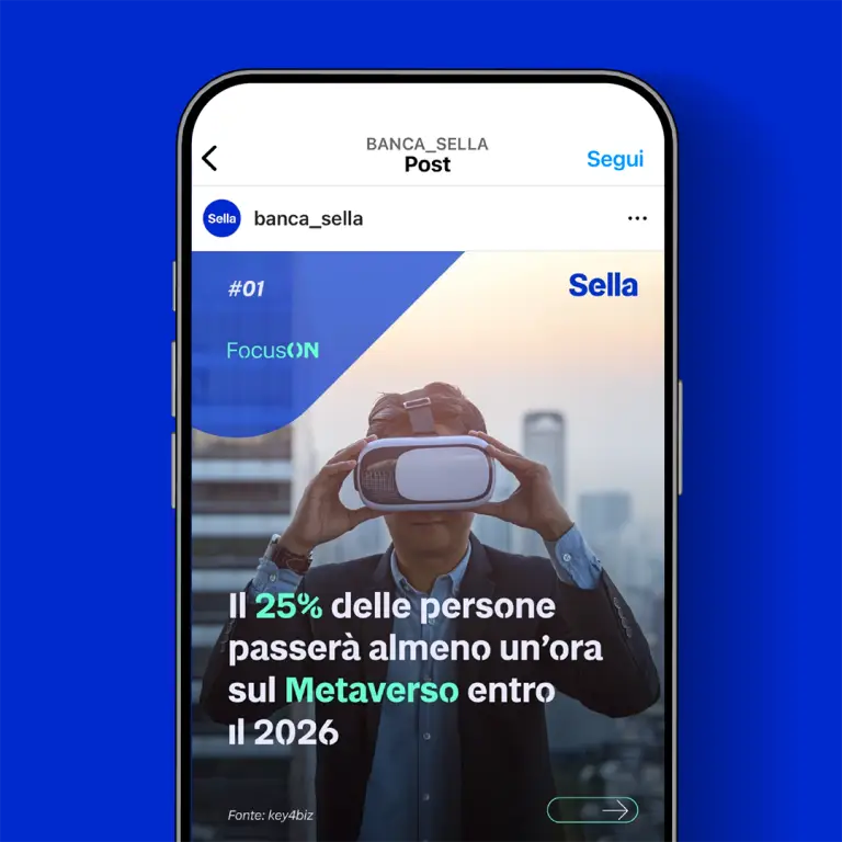 Post Banca Sella sul canale Instagram