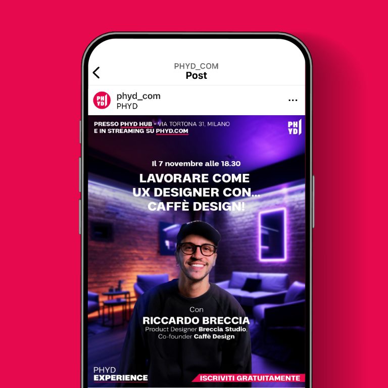 Contenuto social profilo Instagram di Phyd
