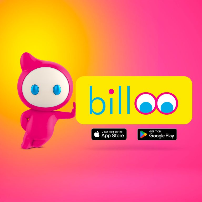 Mascotte di Billoo e logo azienda