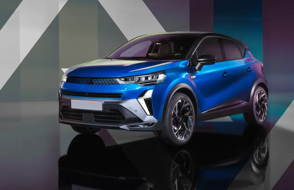 SUV blu su sfondo neutro, simbolo di forza e identità visiva nel settore automotive.
