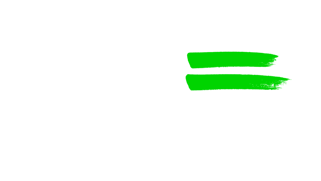 Due linee verdi parallele sul bianco, simili a un segno di uguale.